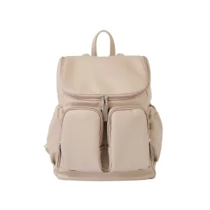 OiOi Vegan Leather Nappy Backpack - Oat Dimple