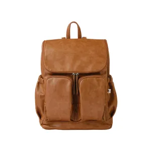 OiOi Vegan Leather Nappy Backpack - Tan