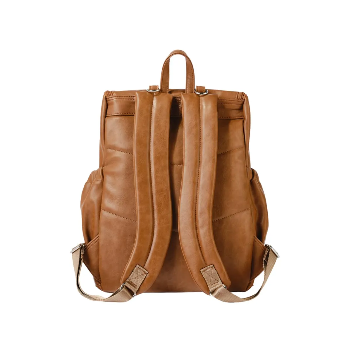 OiOi Vegan Leather Nappy Backpack - Tan