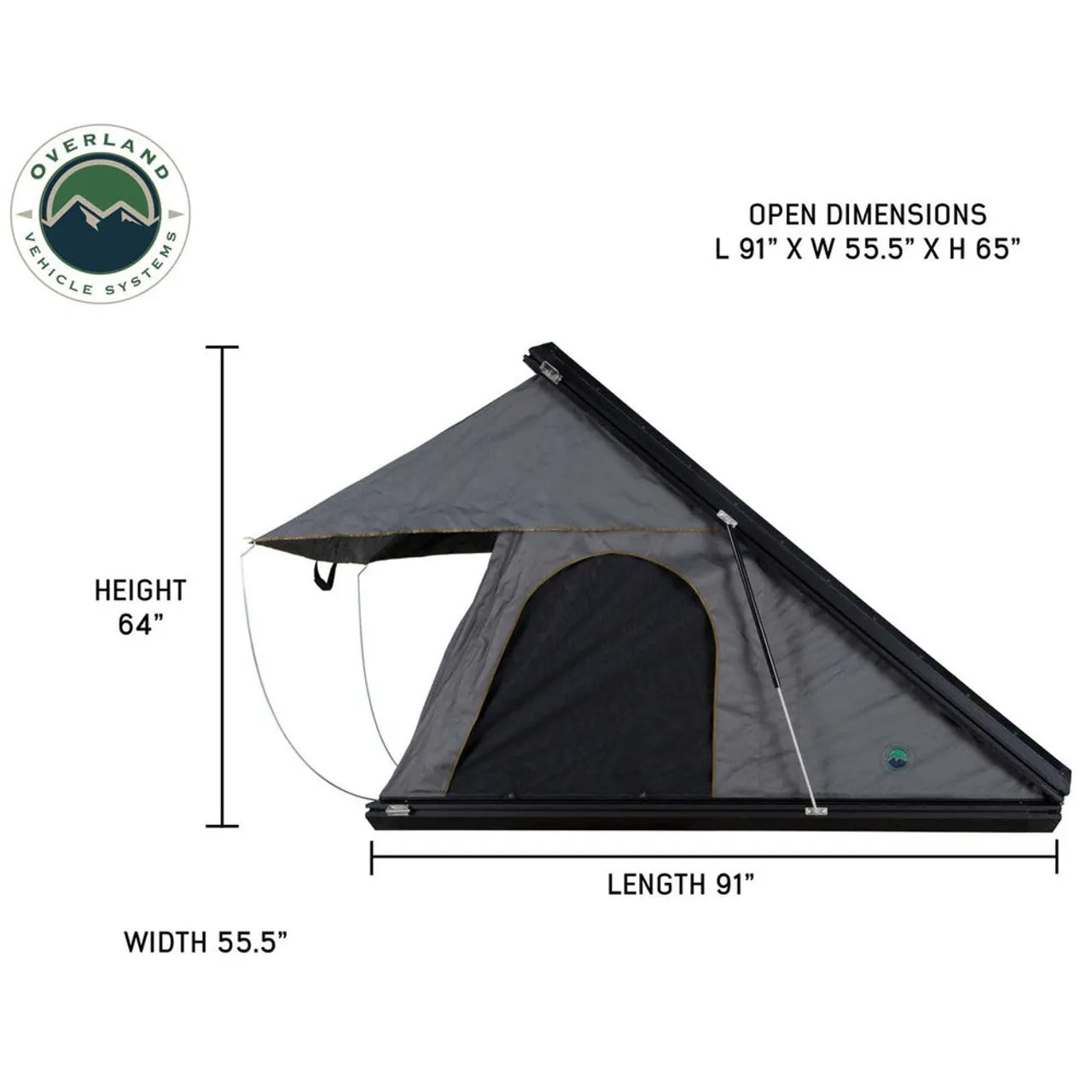 Overland Vehicle Systems HD Mamba Clam Hard Shell Roof Top Tent