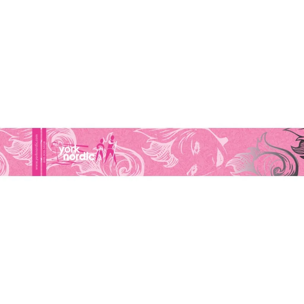 Pink Cure Series Hiking - Trekking - Walking Poles - 2 pack w-flip locks, detachable feet and travel bag - For Heights up to 6’2”