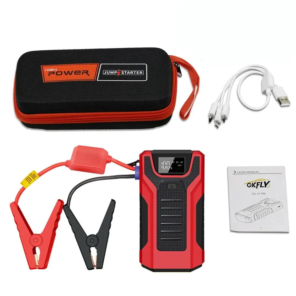 Portable 12V Car Jump Starter & Power Bank with 1200A Peak Current