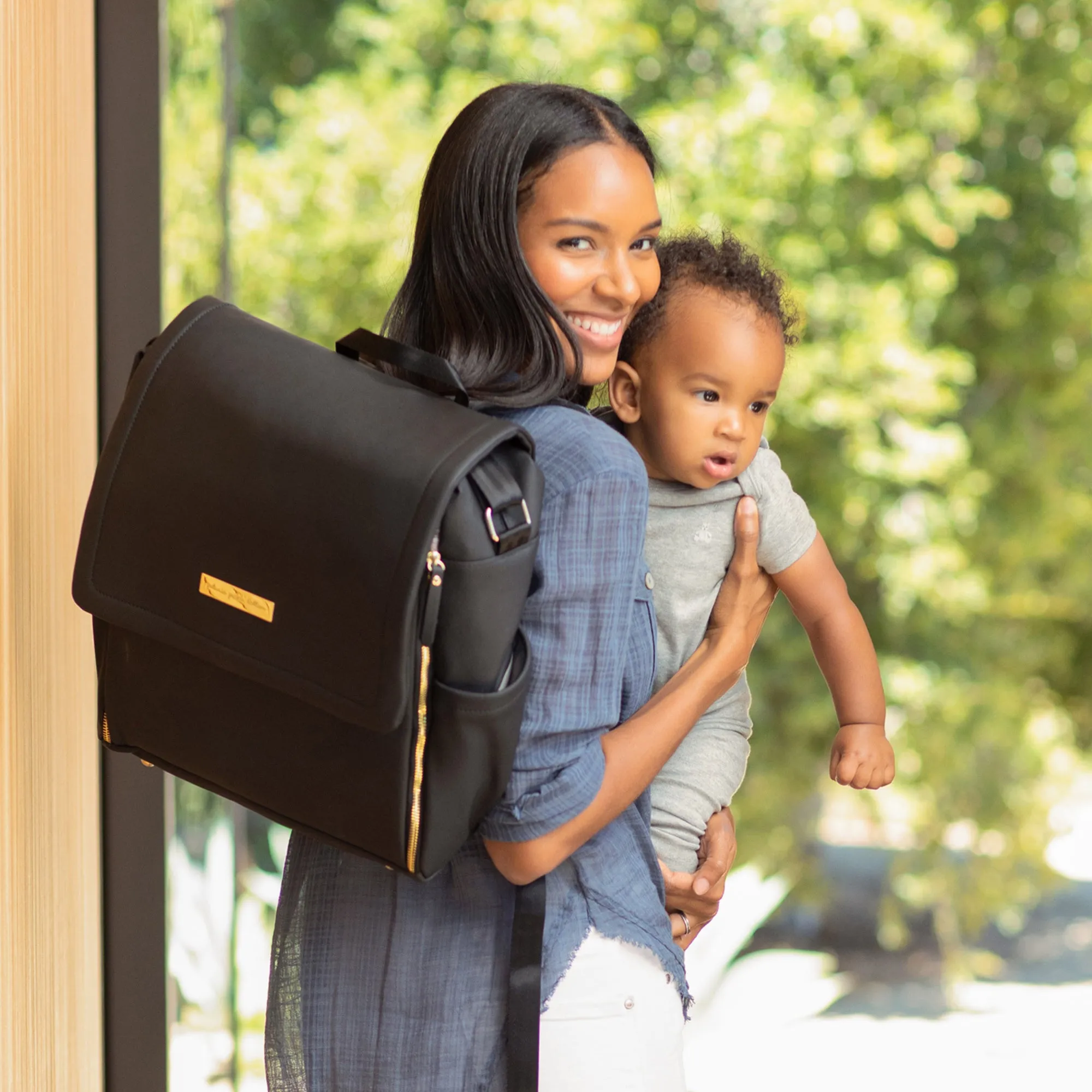 PPB - Boxy Backpack: Black Leatherette