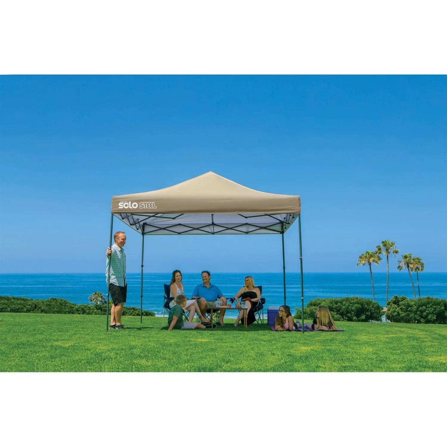 Quik Shade | Solo Steel 100 10' x 10' Straight Leg Canopy - Khaki