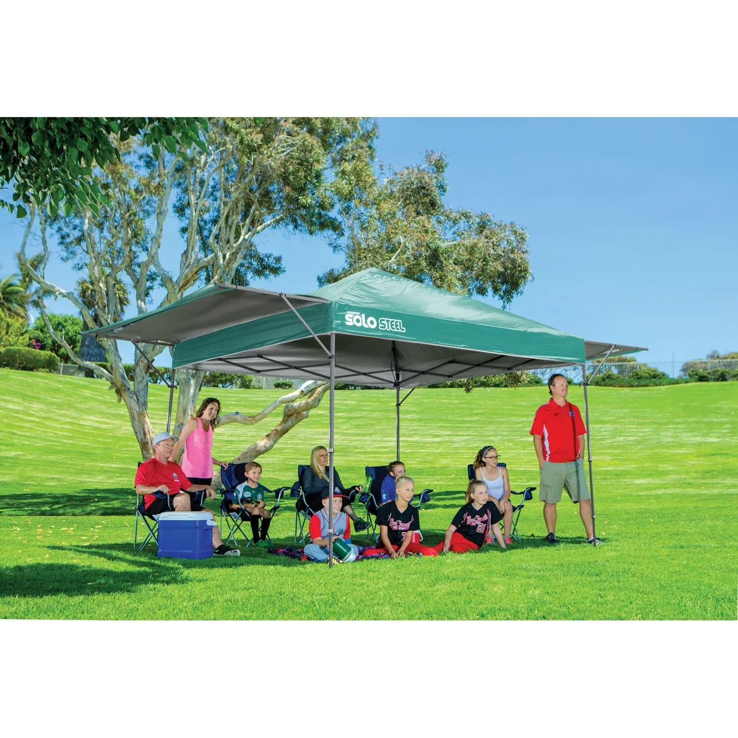 Quik Shade | Solo Steel 170 10' x 17' Straight Leg Canopy - Turquoise