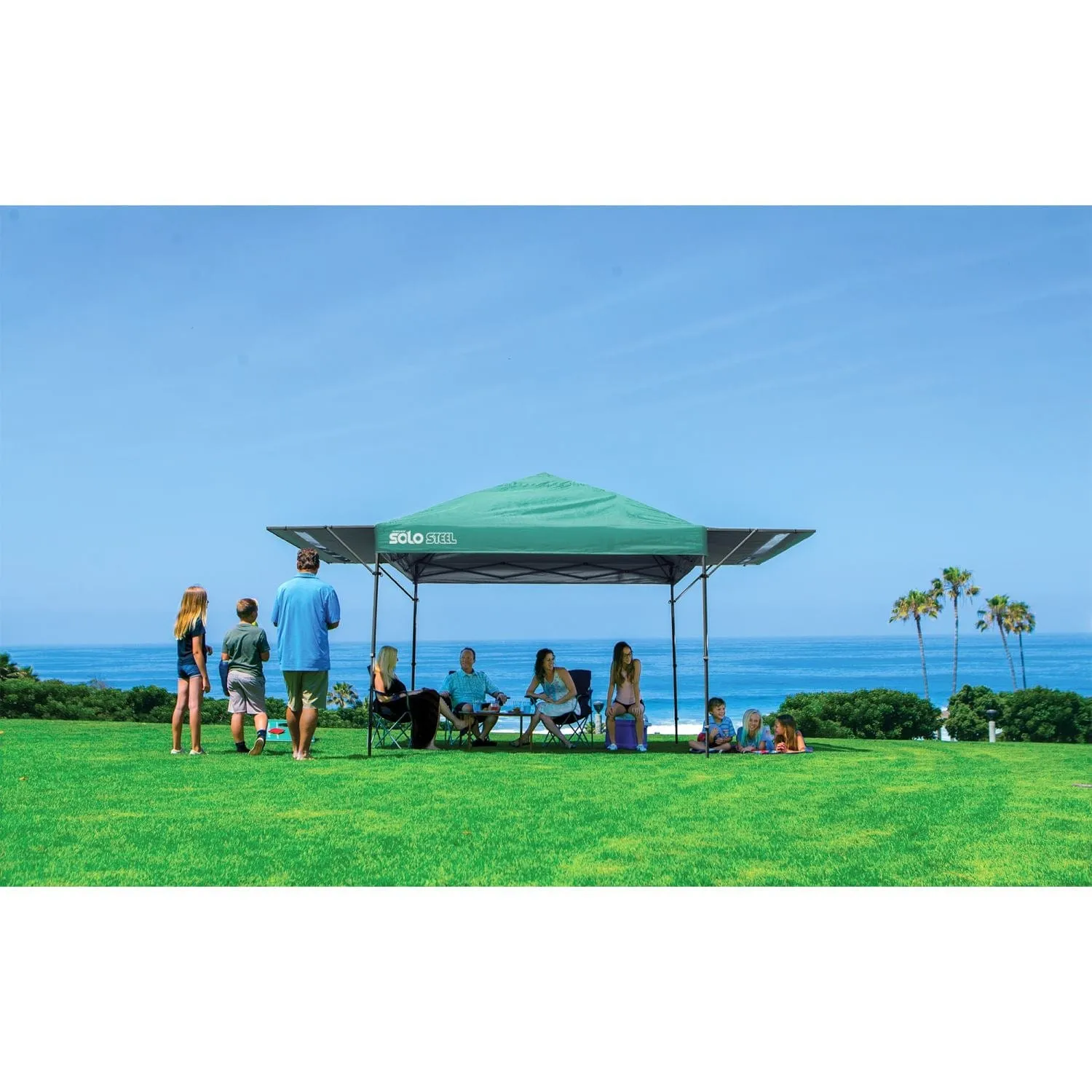 Quik Shade | Solo Steel 170 10' x 17' Straight Leg Canopy - Turquoise