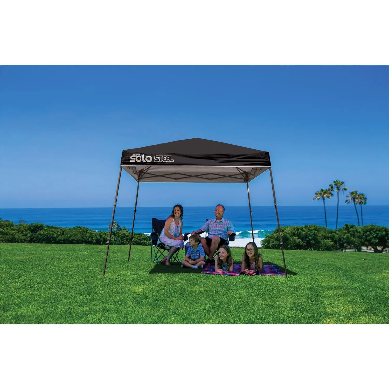 Quik Shade | Solo Steel 50 9' x 9' Slant Leg Canopy - Black