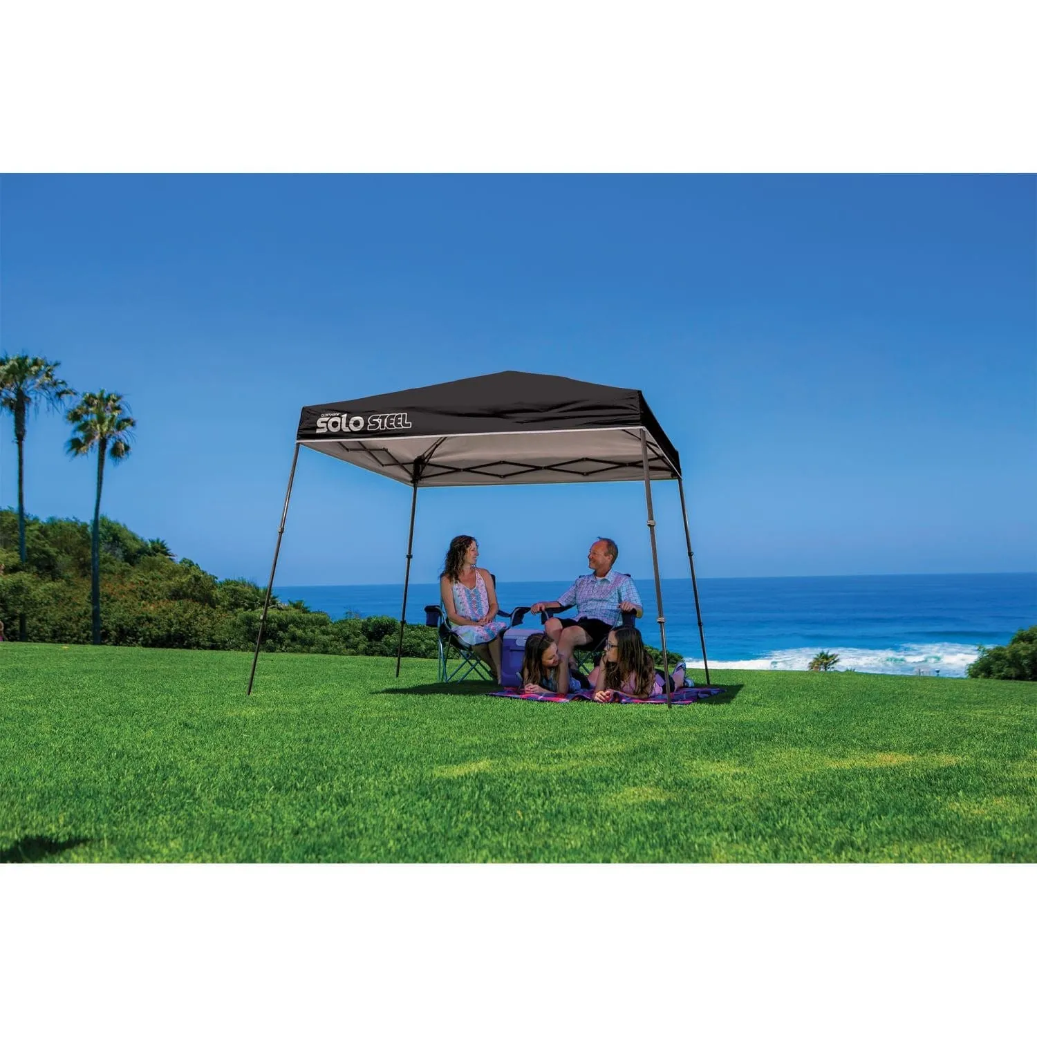 Quik Shade | Solo Steel 50 9' x 9' Slant Leg Canopy - Black