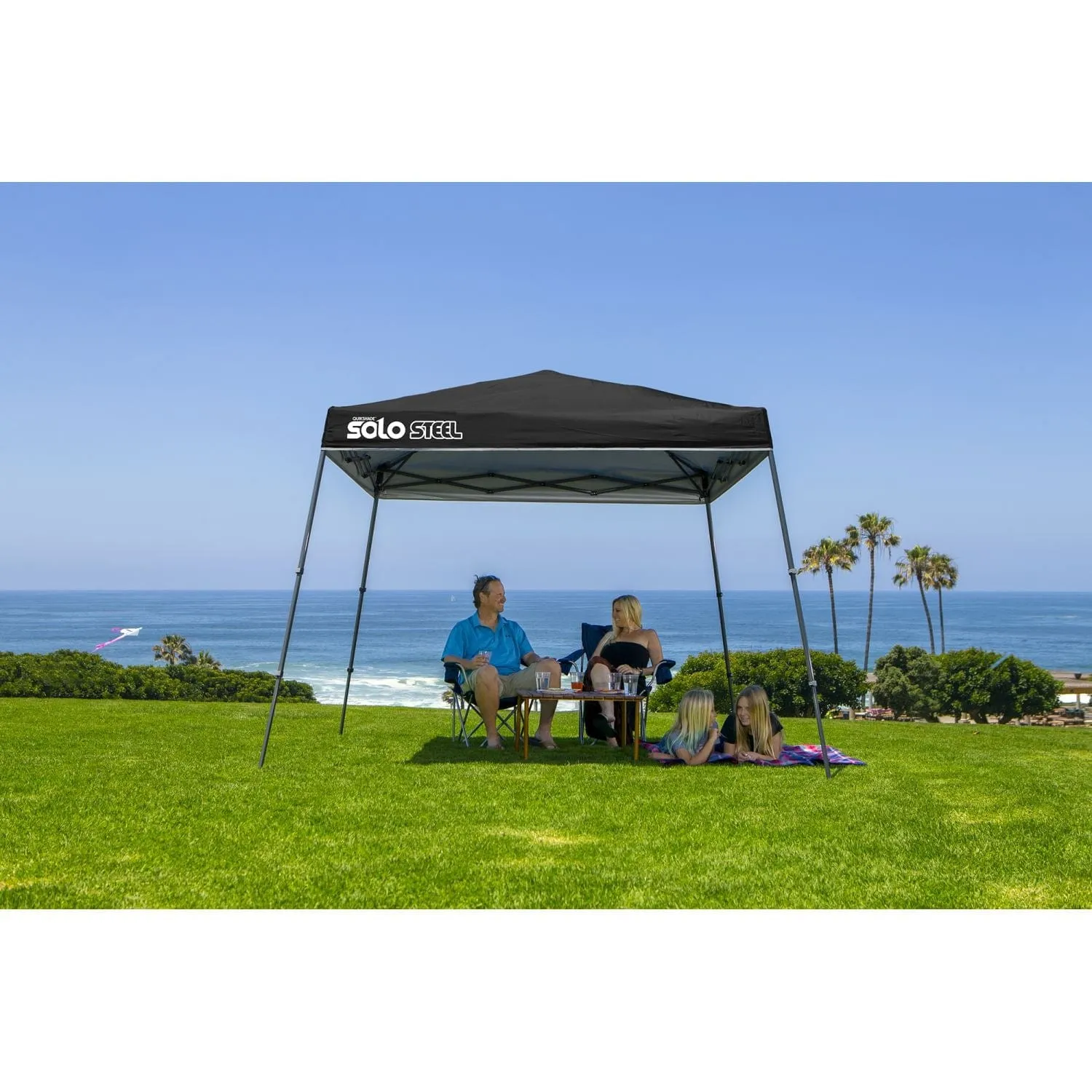 Quik Shade | Solo Steel 64 10' x 10' Slant Leg Canopy - Black