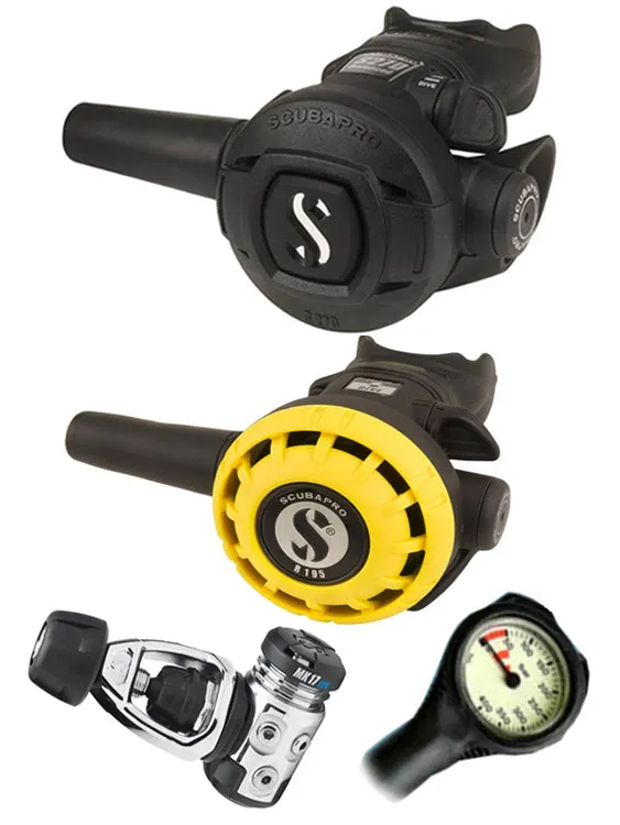 Scubapro Regulator Set: MK17 Evo (DIN or Yoke) / S270 / Octopus & Free Termo Gauge