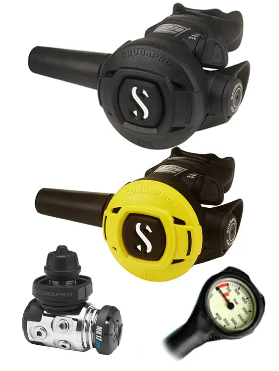 Scubapro Regulator Set: MK17 Evo (DIN or Yoke) / S270 / Octopus & Free Termo Gauge