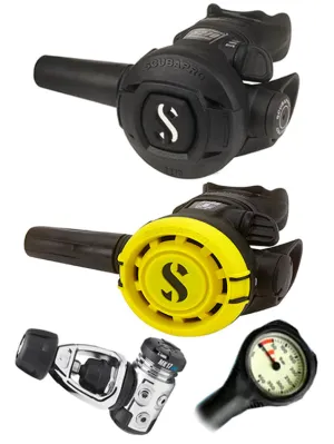 Scubapro Regulator Set: MK17 Evo (DIN or Yoke) / S270 / Octopus & Free Termo Gauge