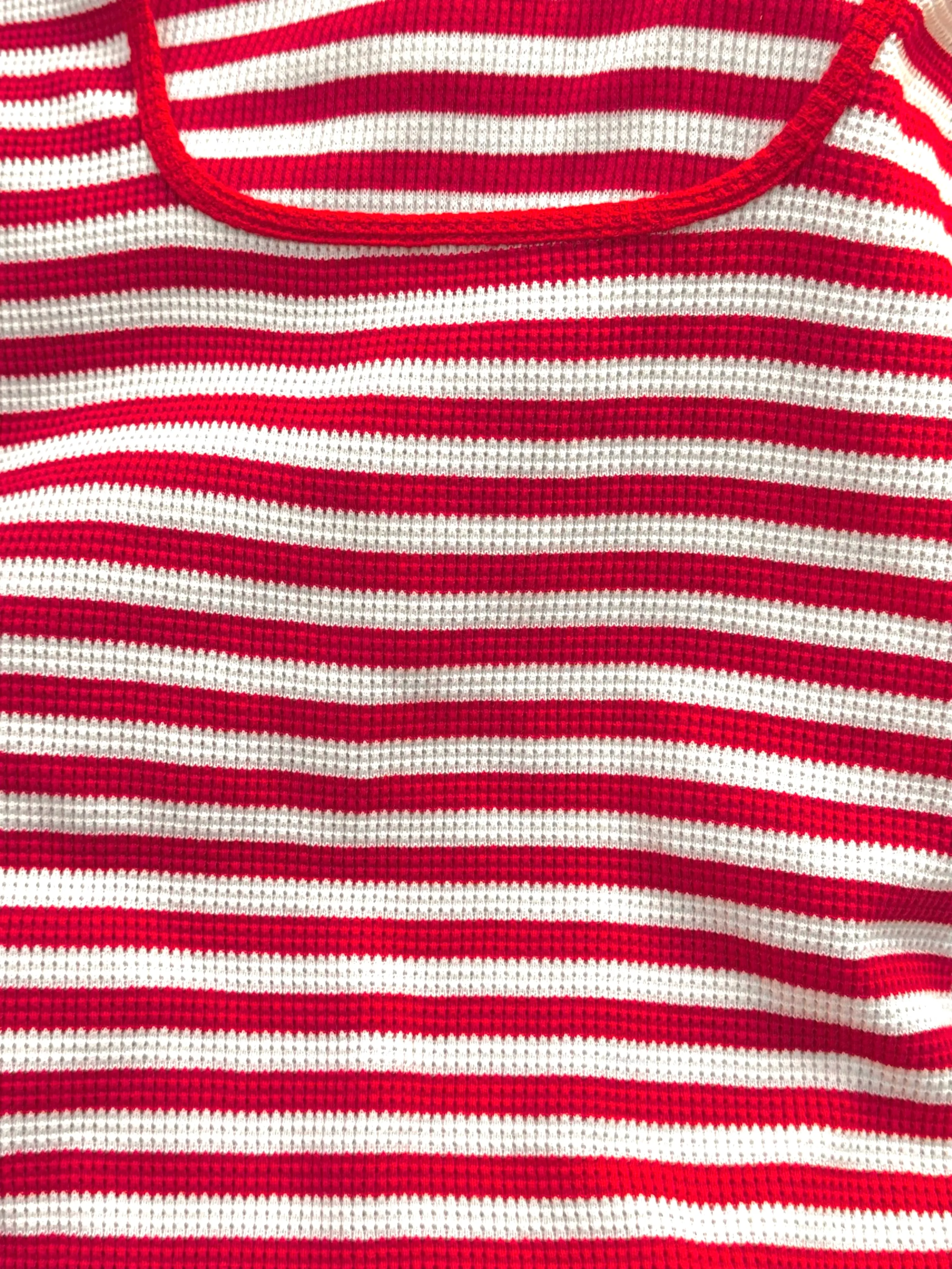 Summer Red Stripes Top