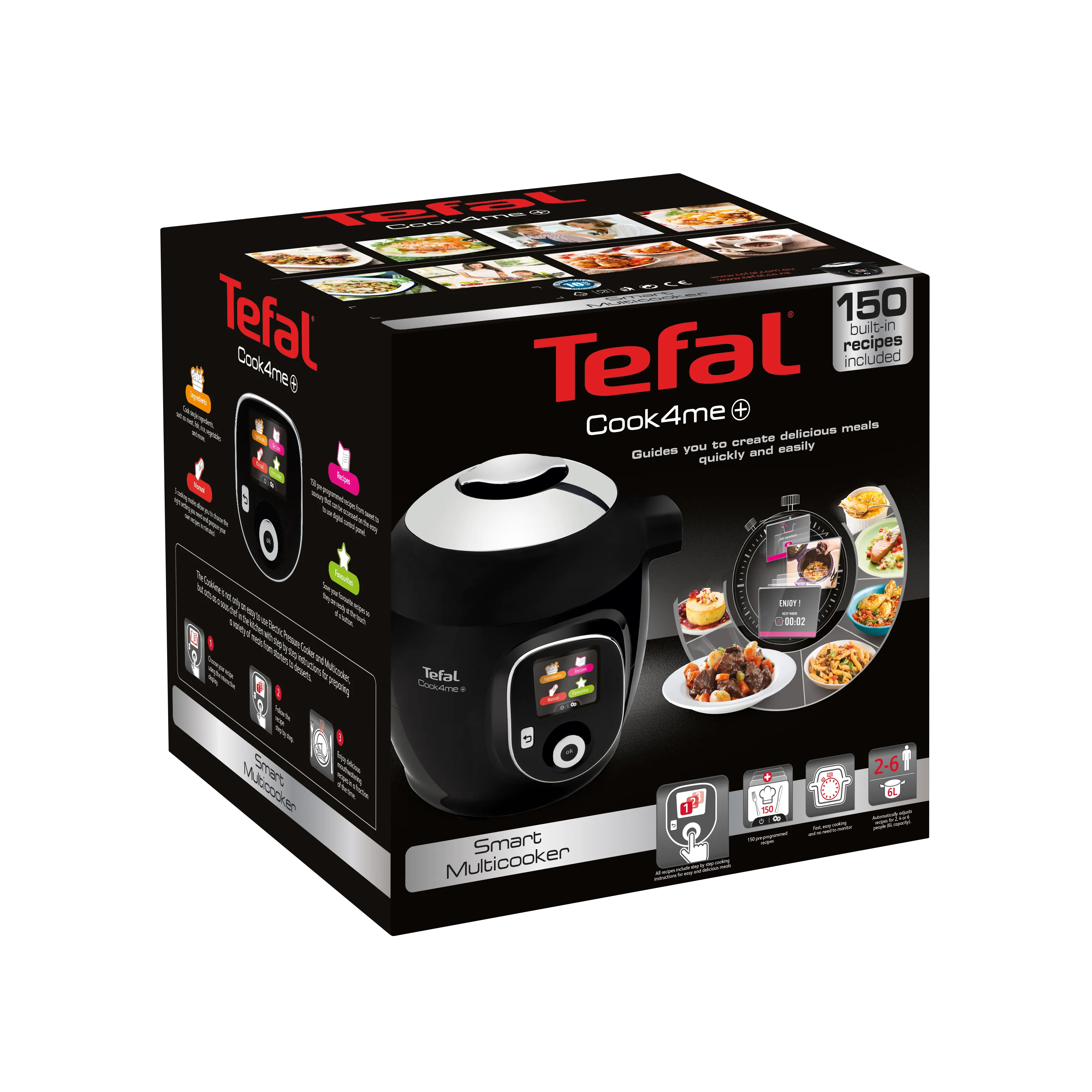 Tefal Cook4me  Black CY8518 Smart Multi Cooker and Pressure Cooker