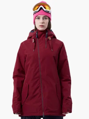 Thermal Warm High Waterproof Windproof Wine Red Ski/Snowboard Jackets