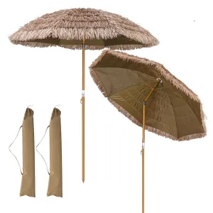 Tiki Umbrellas Tilt Thatch Umbrella 6ft 8-Rib 2-Pack