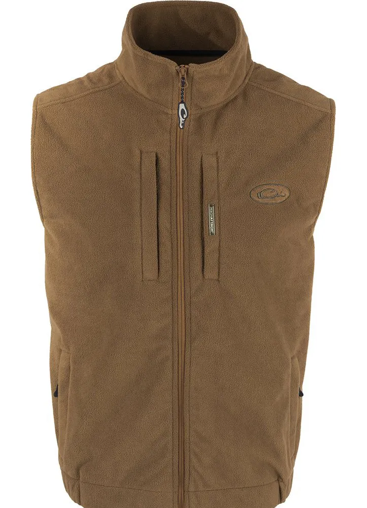 Windproof Fleece Layering Vest in Tobacco by Drake