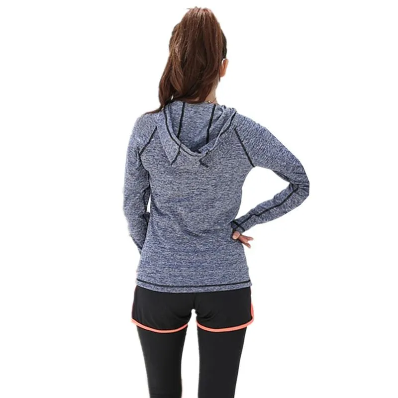 Women Spring Sport Running Jackets Hot Gym And Yoga Hoodie Sweatshirt