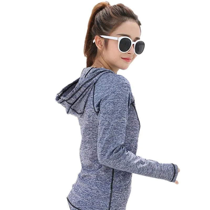 Women Spring Sport Running Jackets Hot Gym And Yoga Hoodie Sweatshirt