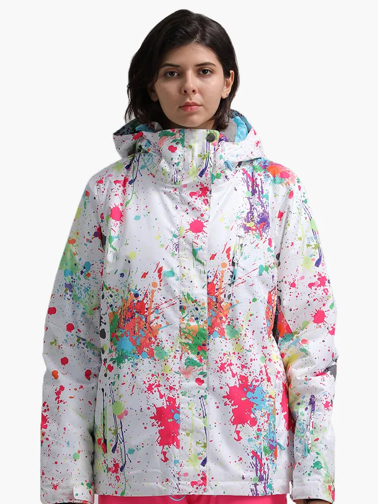 Women's Colorful Waterproof Windproof Thermal Warm Snowboard Jacket