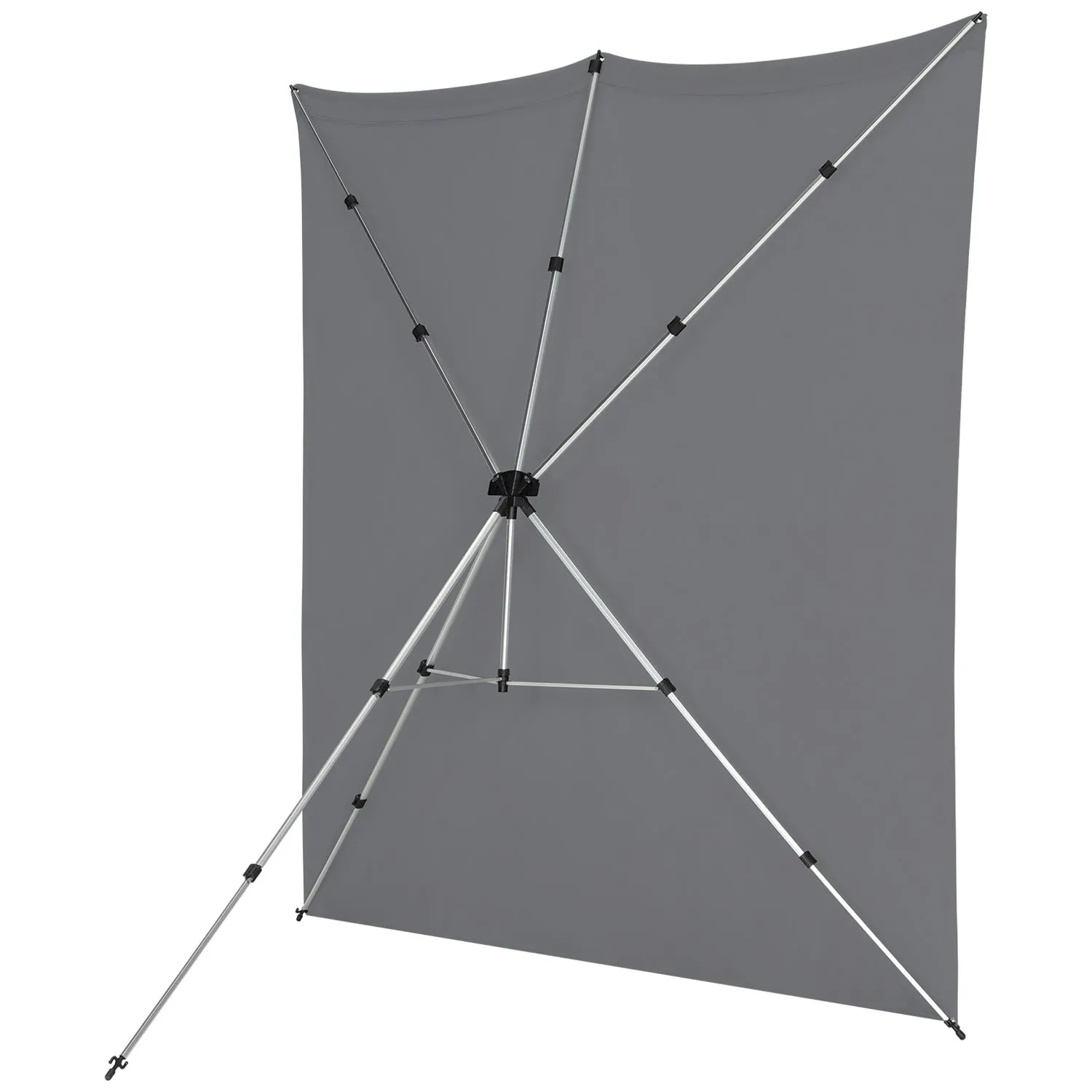 X-Drop Pro Wrinkle-Resistant Backdrop Kit - Neutral Gray (8' x 8')