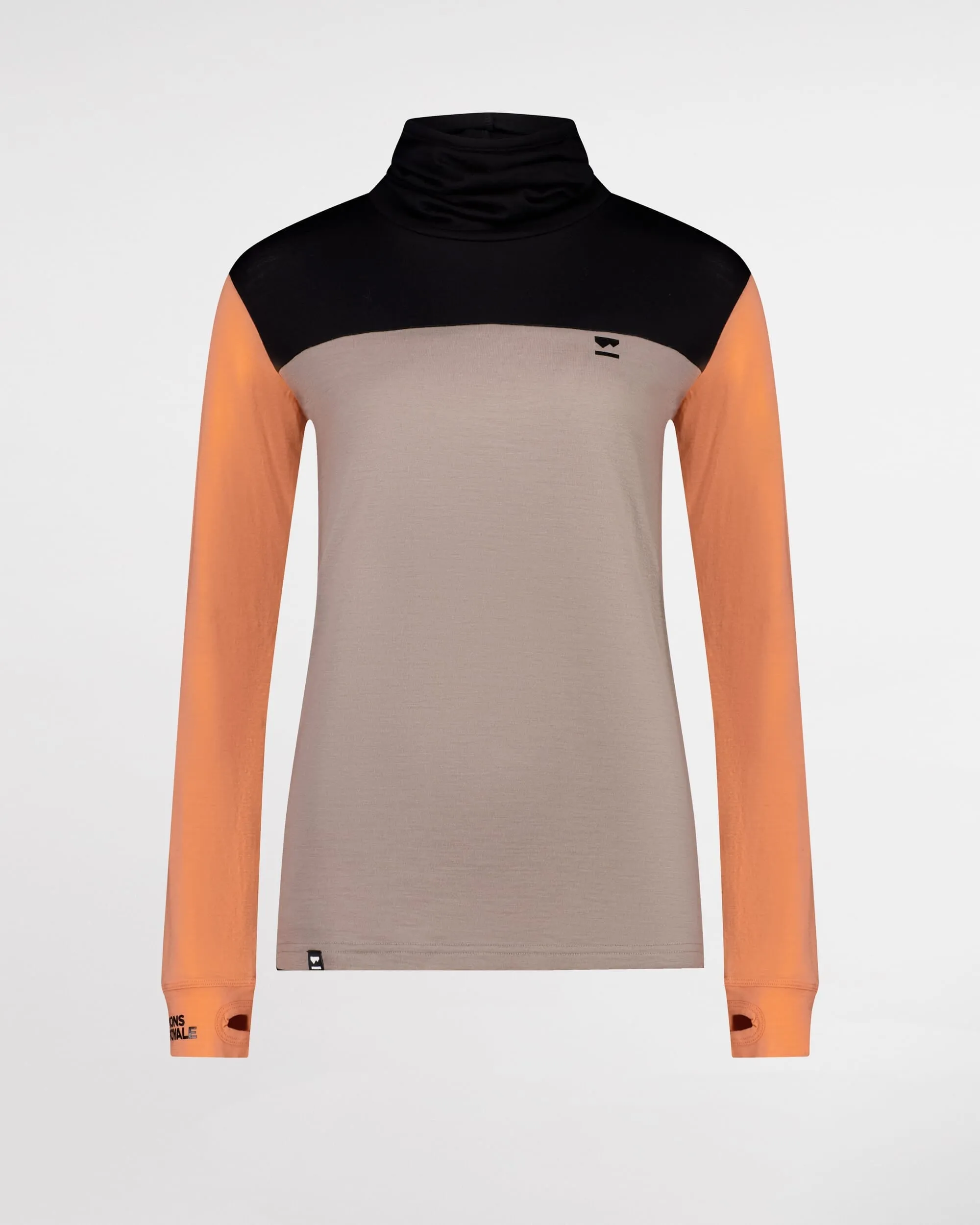 Yotei Merino High Neck Long Sleeve - Punch / Cinder / Black