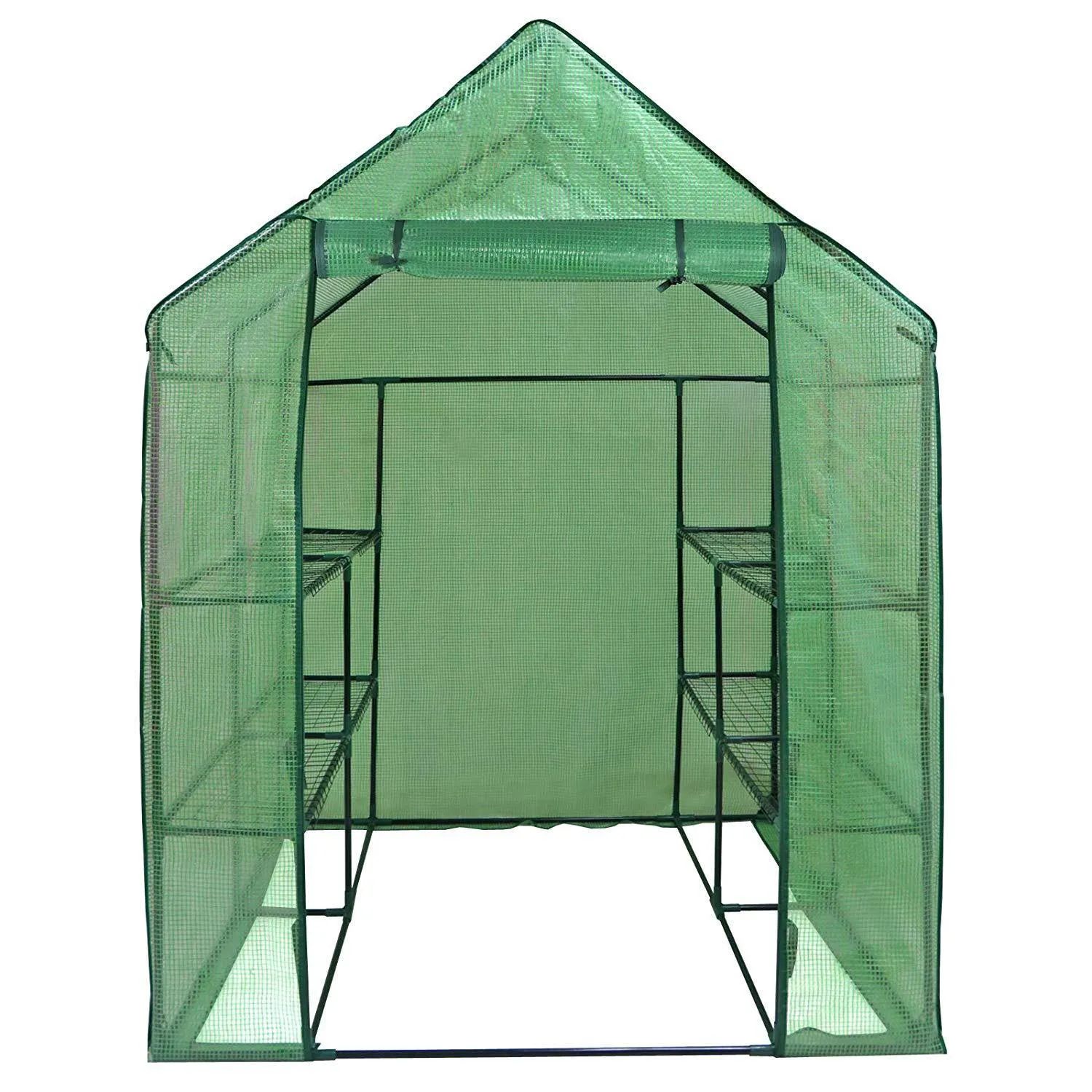 ZENY™ Mini Walk-in Greenhouse Indoor/Outdoor 2 Tier 8 Shelves