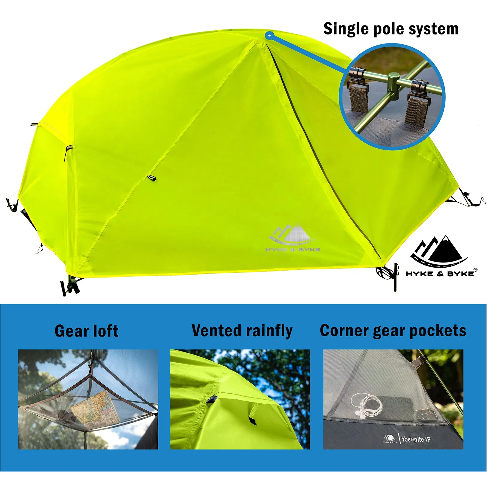 Zion 2 Person Backpacking Tent with Footprint